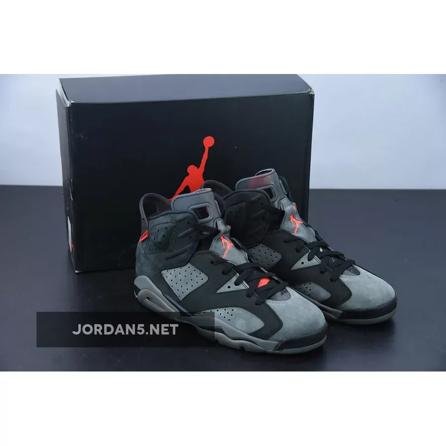 Air Jordan 6 'PSG' Iron Grey/Infrared 23-Black CK1229-001 #psg 6s