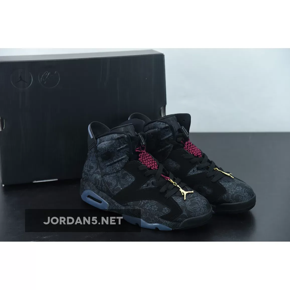 Air Jordan 6 Retro Sd Wmns 'Singles Day' AJ6 BLACK/BLACK-BLACK / Jordan 6 Womans DB9818-001