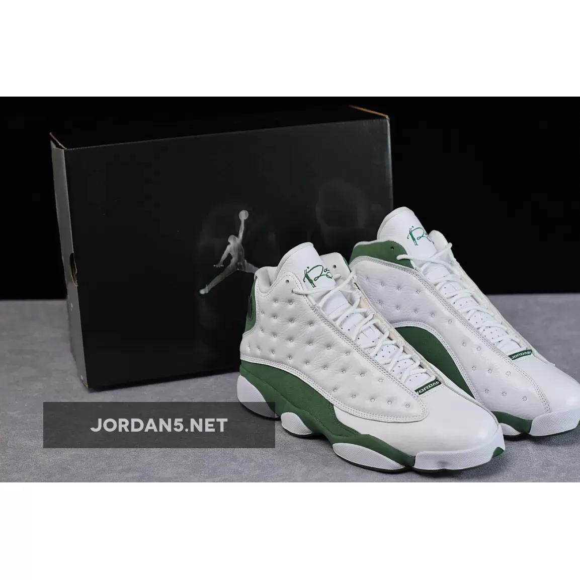 Air Jordan 13 Retro Ray Allen PE White Green - pe jordan