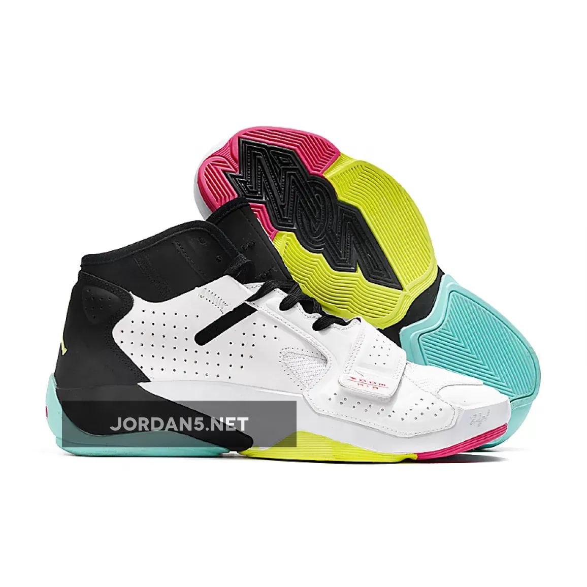 Jordan Zion 2 White/Volt-Black-Dynamic Turquoise - Zion 2 Volt DO9161-107