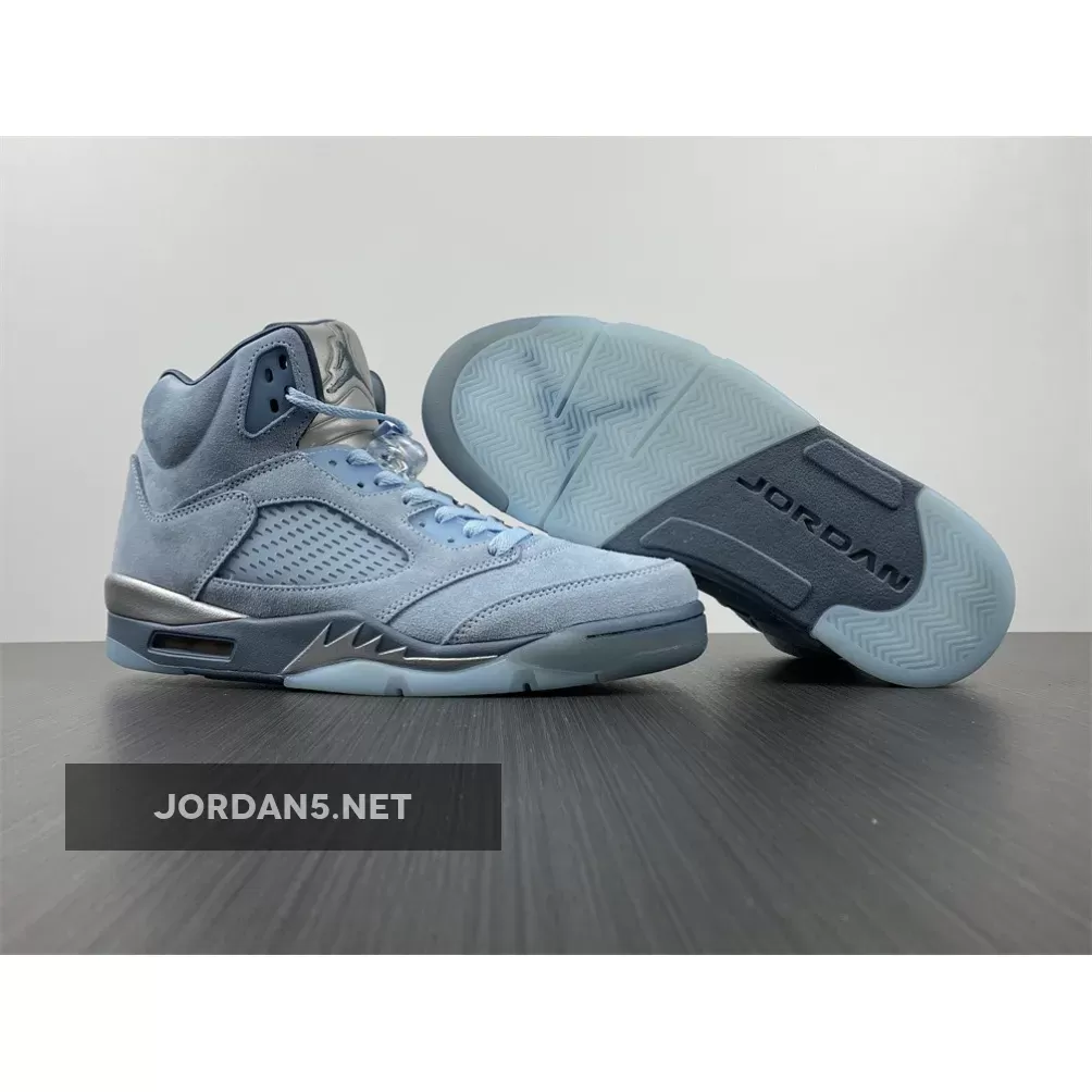 Air Jordan 5 'Bluebird' Photo Blue/Football Grey-Metallic Silver-White / air jordan bluebird