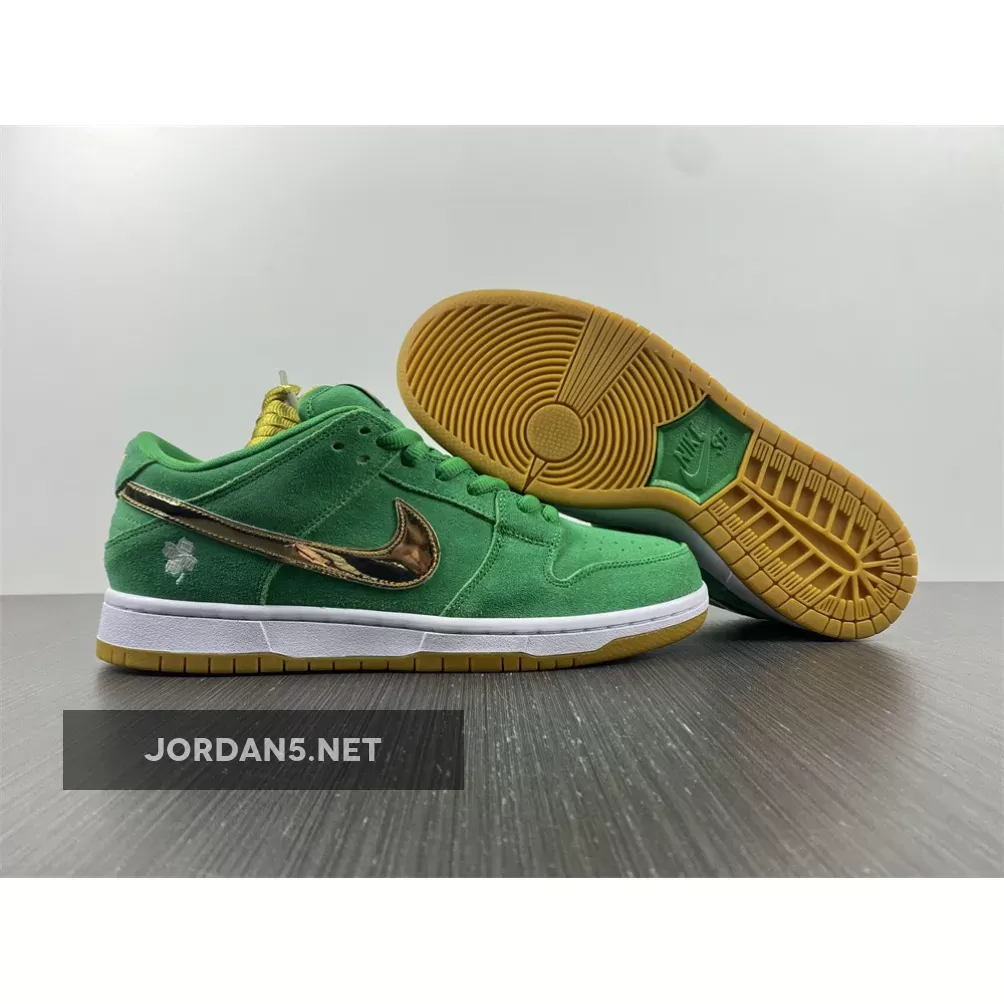 Nike SB Dunk Low 'St. Patrick's Day' Green/Gold-White #nike sb st patricks