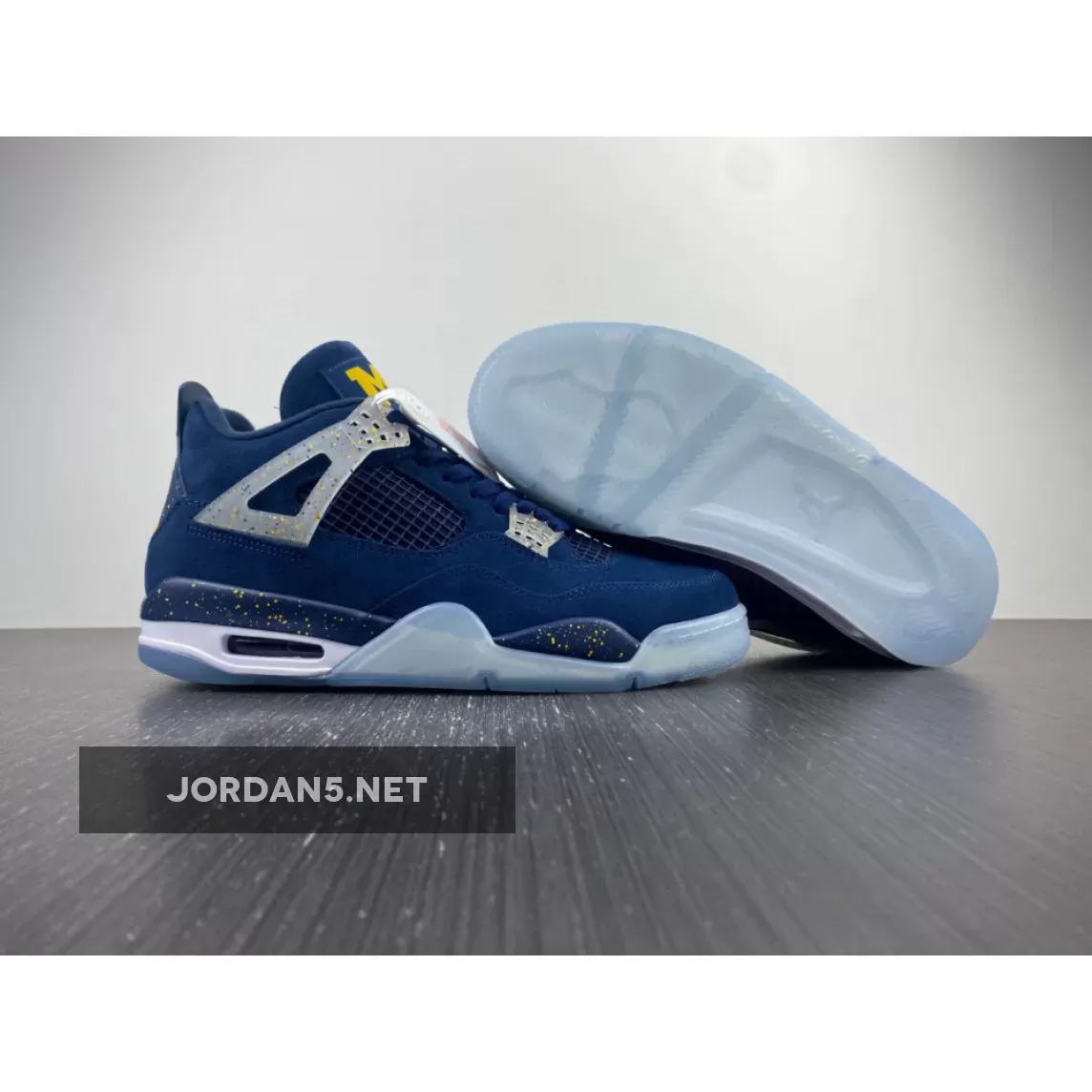 Air Jordan 4 Retro 'Michigan Wolverines' PE Amarillo/Navy/White aj4 michigan