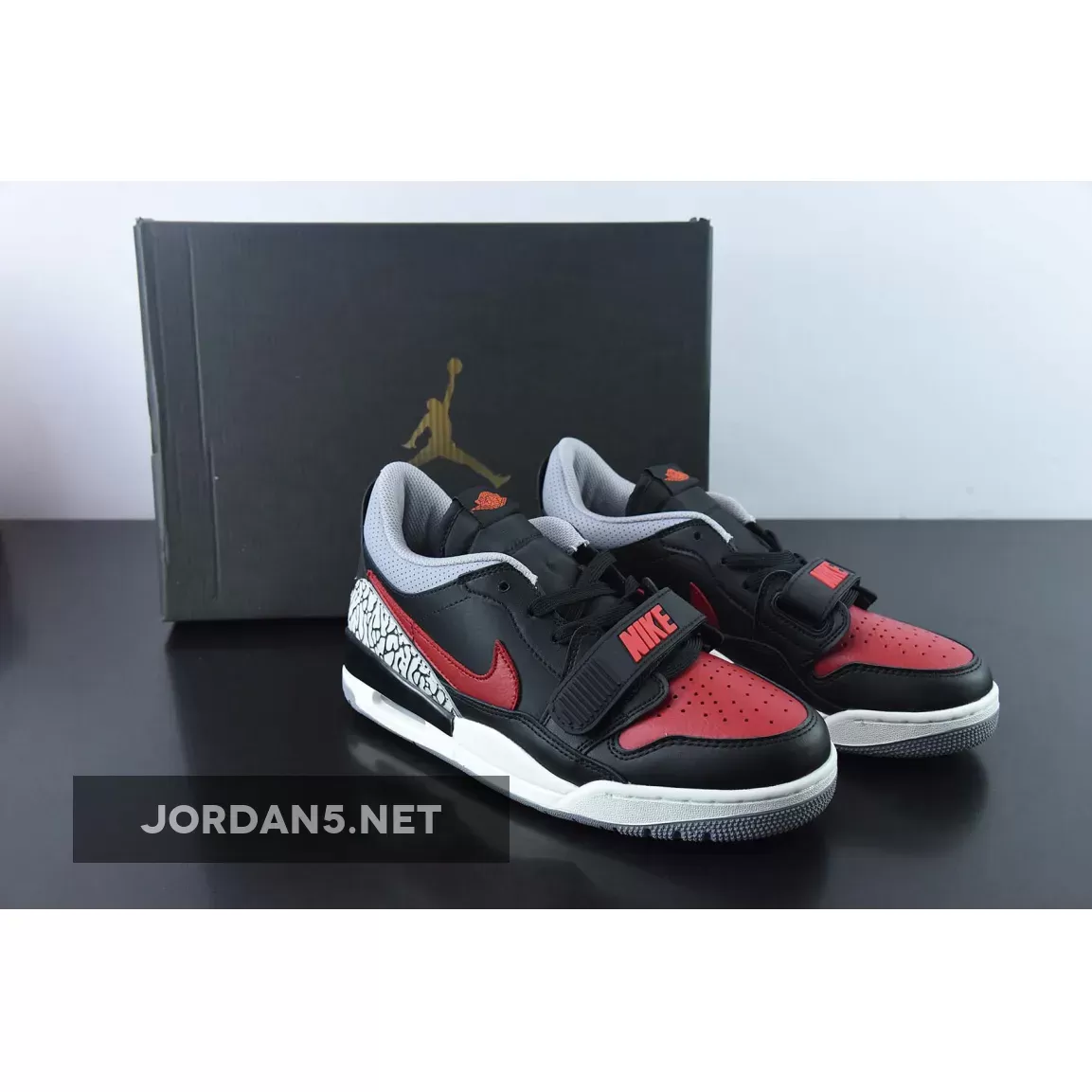 Jordan Legacy 312 Low 'Bred Cement' Black/University Red #jordan legacy 312 low bred