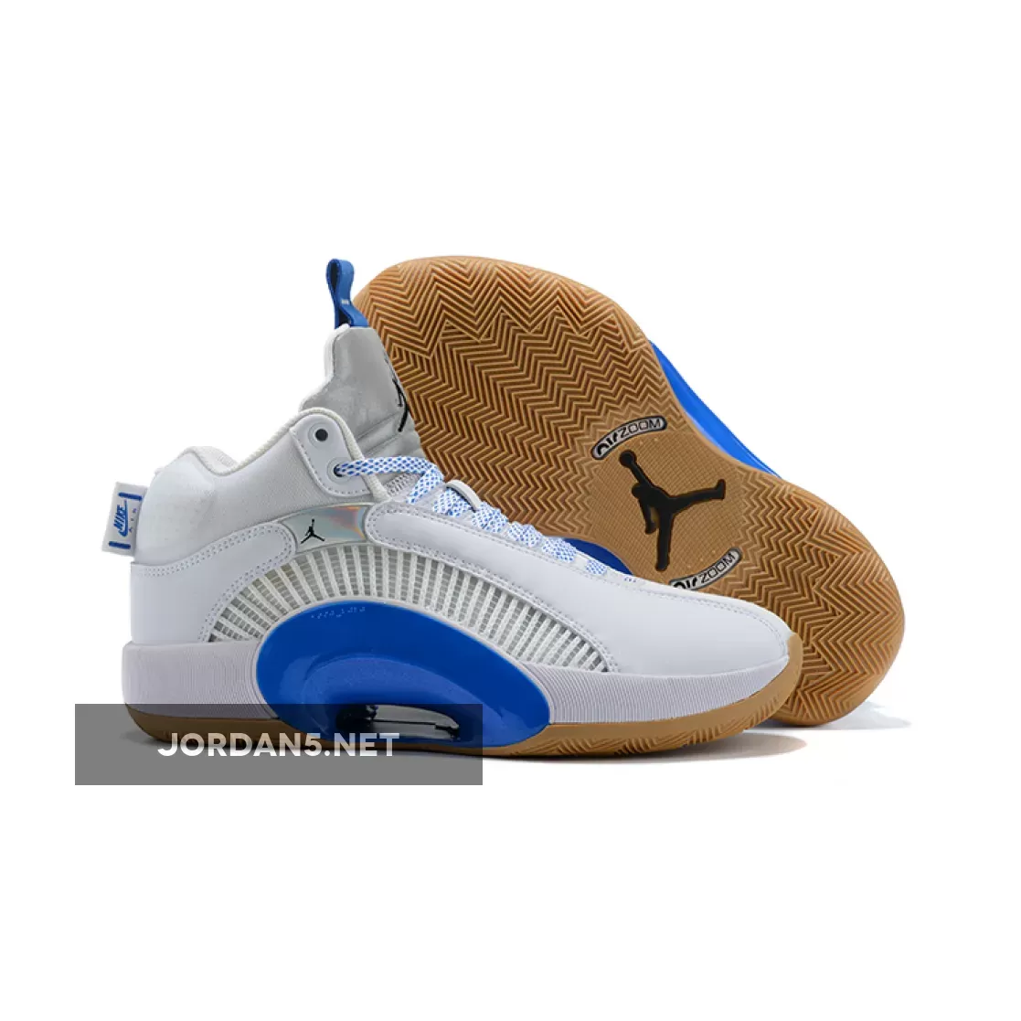 Air Jordan 35 'Sisterhood' White/Hyper Royal-Gum Medium Brown-Black - air jordan 35 sisterhood