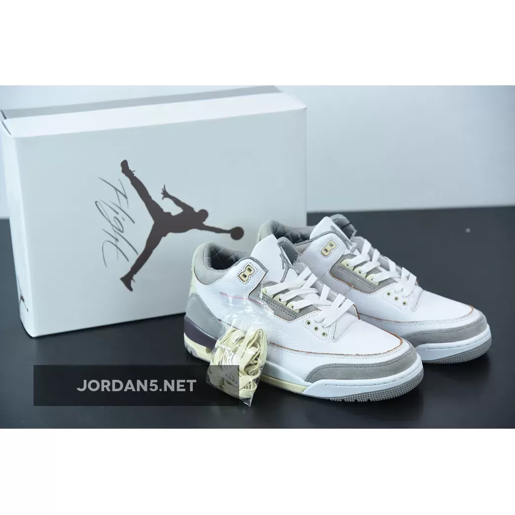 A Ma Maniere x Air Jordan 3 White/Medium Grey-Violet Ore-White DH3434-110