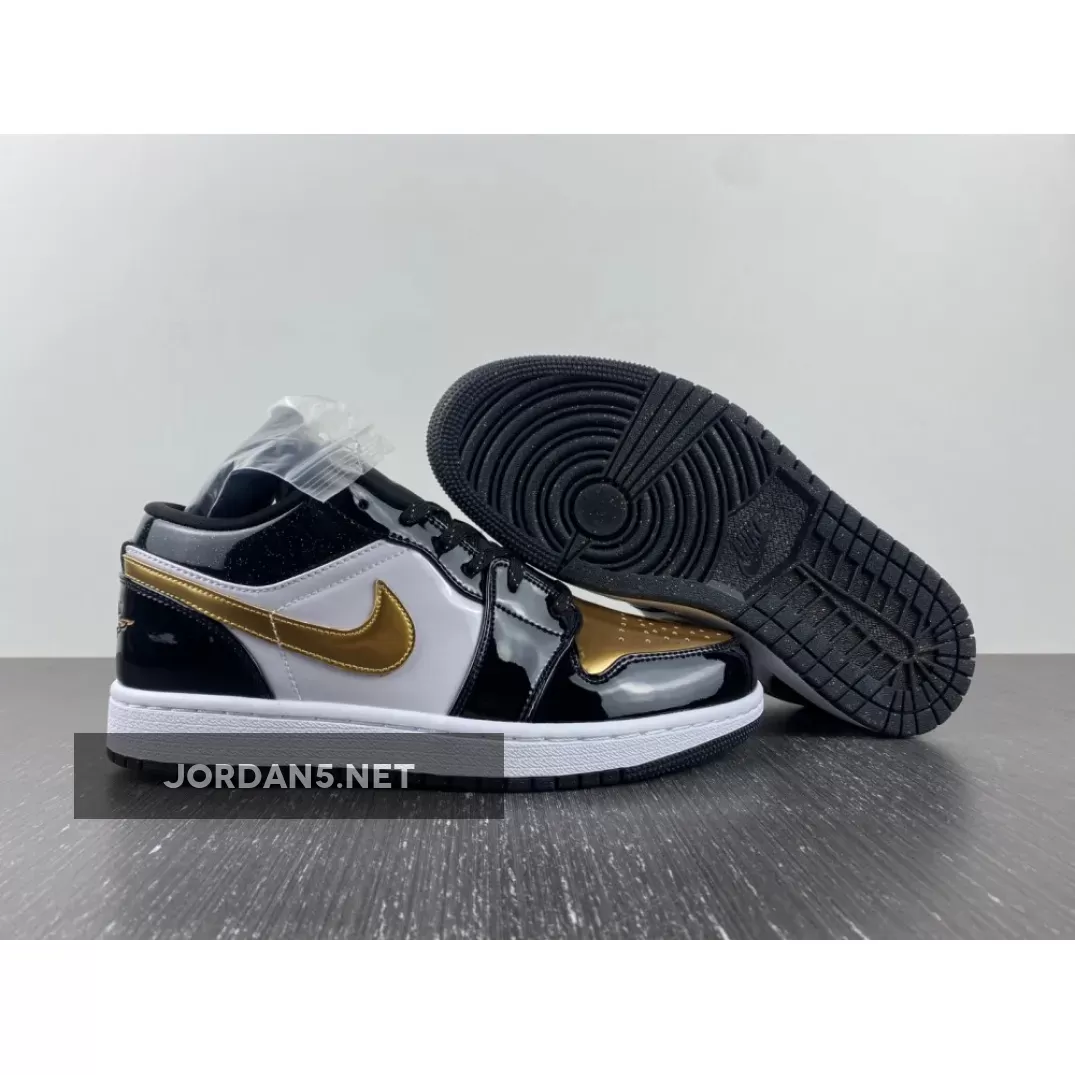 Air Jordan 1 Low 'Copper Toe' Metallic Gold/Black-White #air jordan gold