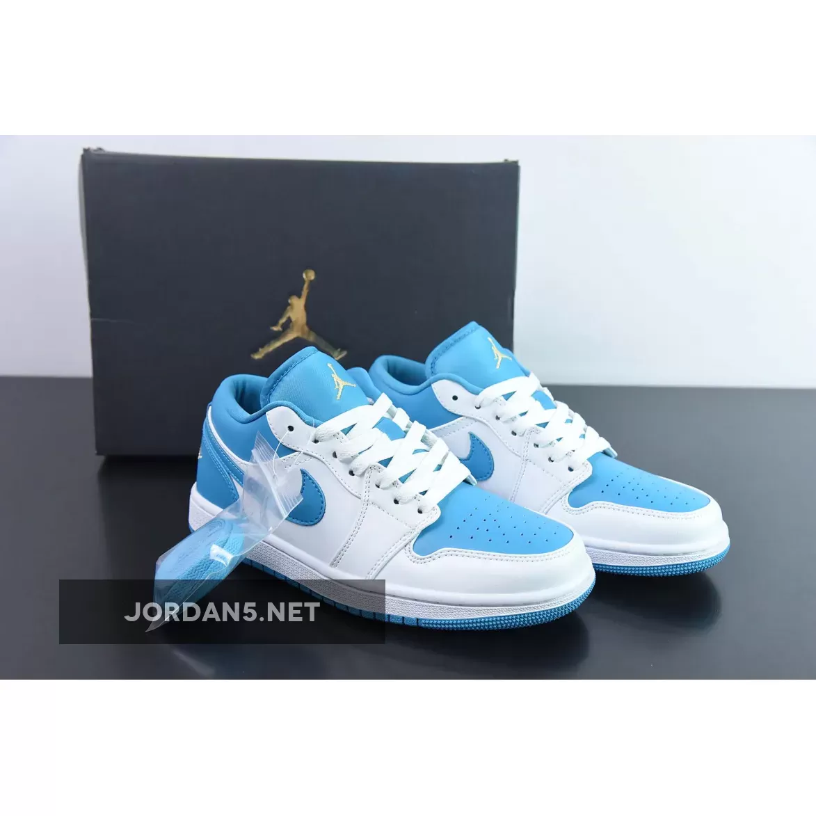 Air Jordan 1 Low Aquatone/Celestial Gold-White 553560-174 1681549059 Cheap