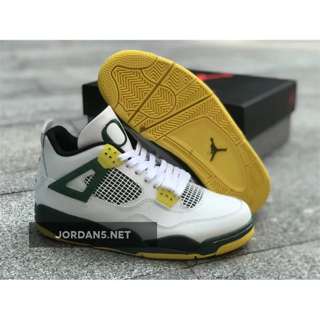 Air Jordan 4 Retro Oregon Ducks Duckman White/Green-Yellow jordan oregon 4