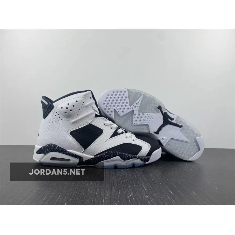 Air Jordan 6 Oreo White/Black-Speckle 384664-101